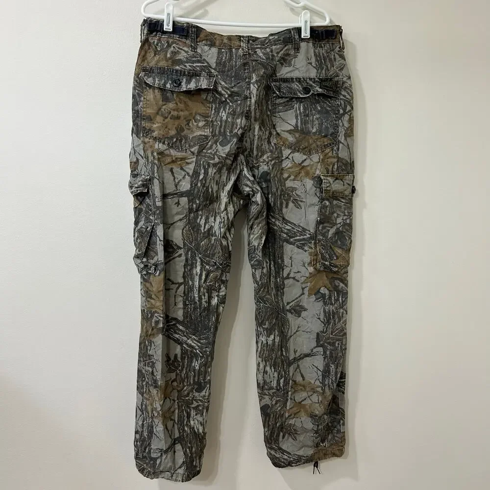 Liberty Vtg Mens Sz Large 36-38 Realtree Camouflage Baggy Cargo Pants Gorpcore